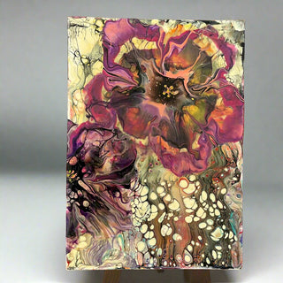 Diana Lockwood - Acrylic Pour - Flowers - 5" x 7" -  - Painting - McMillan Arts Centre & MAC Box Office