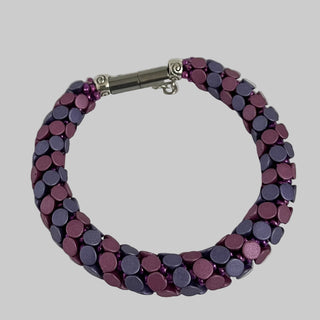 Diana Lockwood - Bracelet - Kimihimo - Purple - magnetic clasp -  - Jewellery - McMillan Arts Centre & MAC Box Office