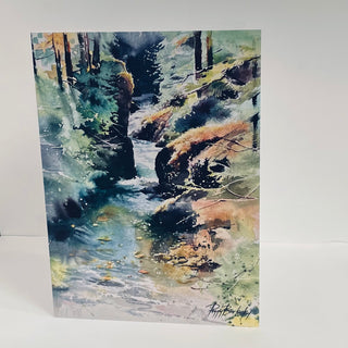 Peggy Burkosky - Card - Little Qualicum Falls -  - Card - McMillan Arts Centre & MAC Box Office