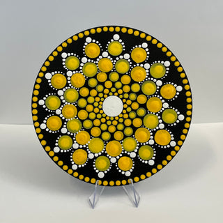 Janet Dzenkiw - Mandela on 5" wooden disc -  - Mandela - McMillan Arts Centre & MAC Box Office