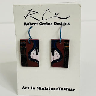 Robert Cerins - Earrings - Piano keys - Rectangle -  - Jewellery - McMillan Arts Centre & MAC Box Office