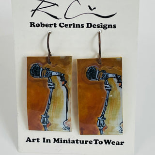 Robert Cerins - Earrings -Microphone - Rectangle -  - Jewellery - McMillan Arts Centre & MAC Box Office