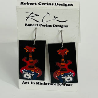 Robert Cerins - Earrings - Guitar  - Rectangle -  - Jewellery - McMillan Arts Centre & MAC Box Office