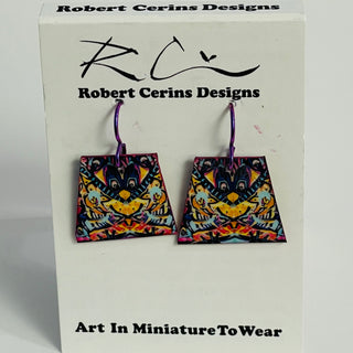 Robert Cerins - Earrings - Trapezoid - Dog Face -  - Jewellery - McMillan Arts Centre & MAC Box Office