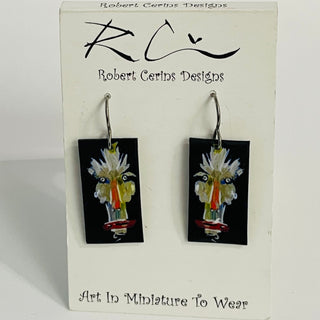 Robert Cerins - Earrings - Rectangle - Spooky face -  - Jewellery - McMillan Arts Centre & MAC Box Office