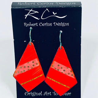 Robert Cerins - Earrings - Red - Large Diamond-shape -  - Jewellery - McMillan Arts Centre & MAC Box Office