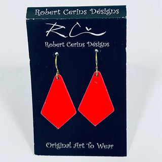 Robert Cerins - Earrings - Red - Small Diamond-shape -  - Jewellery - McMillan Arts Centre & MAC Box Office