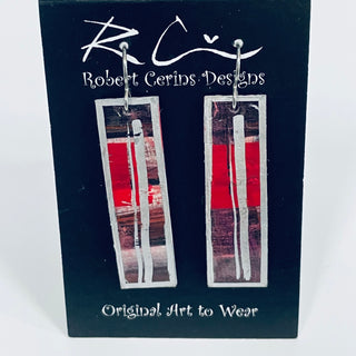Robert Cerins - Earrings - Red - Long rectangle -  - Jewellery - McMillan Arts Centre & MAC Box Office