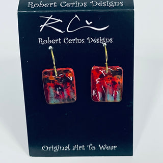 Robert Cerins - Earrings - Red - Square -  - Jewellery - McMillan Arts Centre & MAC Box Office