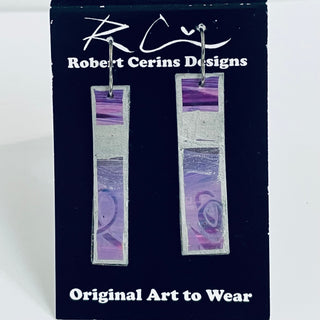 Robert Cerins - Earrings - Purple - Rectangle -  - Jewellery - McMillan Arts Centre & MAC Box Office