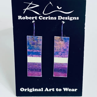 Robert Cerins - Earrings - Purple - Rectangle -  - Jewellery - McMillan Arts Centre & MAC Box Office