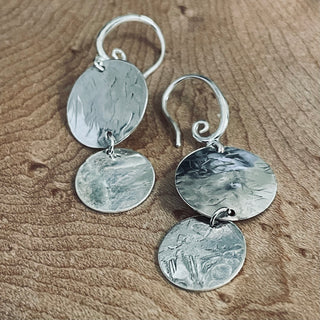 Laurie A. McDonald - Earrings - Sterling Silver - Double Discs -  - Jewellery - McMillan Arts Centre & MAC Box Office
