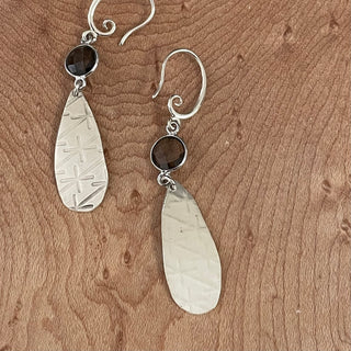 Laurie A. McDonald - Earrings - Sterling Silver - Drop with smoky quartz -  - Jewellery - McMillan Arts Centre & MAC Box Office