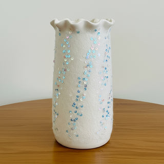 Darrell Giraldeau - Felted Vase  - 6.25"  tall -  - Fibre Art - McMillan Arts Centre & MAC Box Office