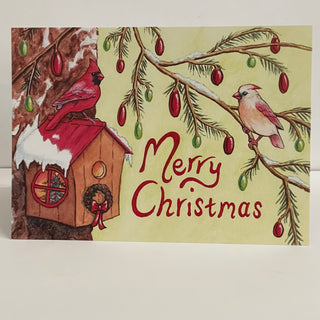 Andrea Walters - Christmas Card - Merry Christmas - Cardinals -  - Card - McMillan Arts Centre & MAC Box Office