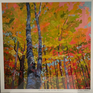 Helen Utsal - Art Print - "Happy Day in the Forest" - 12" x 12" -  - Art Print - McMillan Arts Centre & MAC Box Office