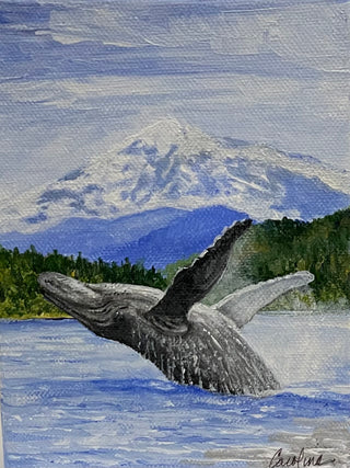 Carol Ann Owers - Painting - "Alaska Orca" -  - Painting - McMillan Arts Centre & MAC Box Office