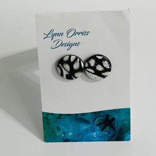 Lynn Orriss - Earrings - Black & White - Stud -  - Jewellery - McMillan Arts Centre & MAC Box Office