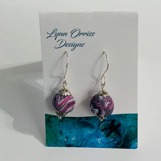Lynn Orriss - Earrings - Purple - medium ball -  - Jewellery - McMillan Arts Centre & MAC Box Office