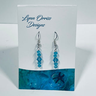 Lynn Orriss - Earrings - Aqua Crystal -  - Jewellery - McMillan Arts Centre & MAC Box Office