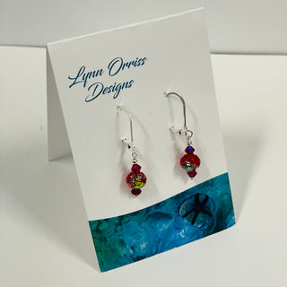 Lynn Orriss - Earrings - Red Crystal -  - Jewellery - McMillan Arts Centre & MAC Box Office