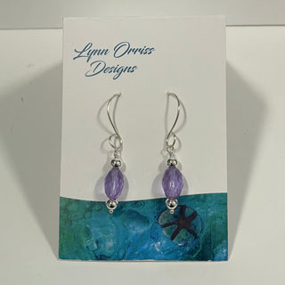 Lynn Orriss - Earrings - Lilac Crystal -  - Jewellery - McMillan Arts Centre & MAC Box Office