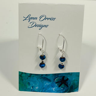 Lynn Orriss - Earrings - Blue Crystal -  - Jewellery - McMillan Arts Centre & MAC Box Office