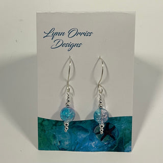 Lynn Orriss - Earrings - Blue & Pink Crystal -  - Jewellery - McMillan Arts Centre & MAC Box Office
