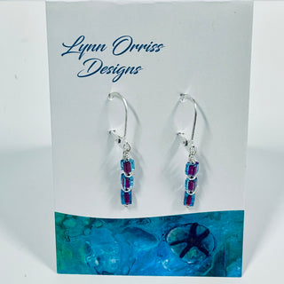Lynn Orriss - Earrings - Blue & Red Crystal -  - Jewellery - McMillan Arts Centre & MAC Box Office