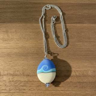 Garry White (Glass in Motion) - Necklace - Lampwork pendant - Oval - 18" chain -  - Jewellery - McMillan Arts Centre & MAC Box Office