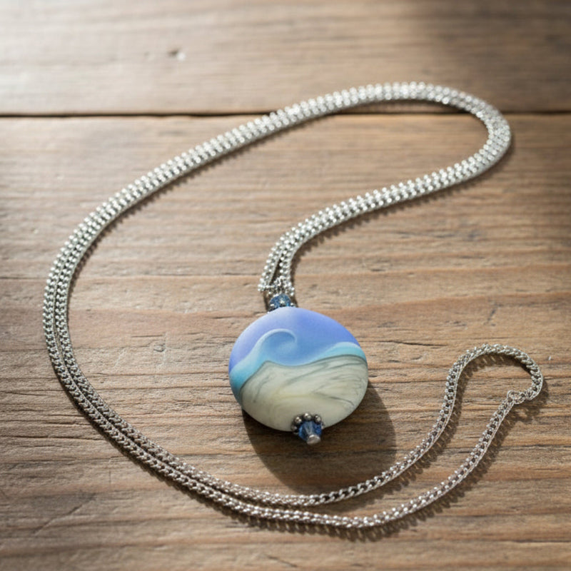 Garry White (Glass in Motion) - Necklace - Lampwork pendant - Circle - 18" chain -  - Jewellery - McMillan Arts Centre & MAC Box Office