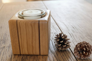 Gary Clark - Wood - Candle Holder- Square -  - Wood - McMillan Arts Centre & MAC Box Office