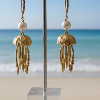 Julie Hawes - Earrings - Freshwater pearl and jellyfish -  - Jewellery - McMillan Arts Centre & MAC Box Office