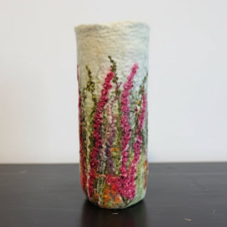 Darrell Giraldeau - Fibre Art - Felted vase with glass insert -  - Fibre Art - McMillan Arts Centre & MAC Box Office