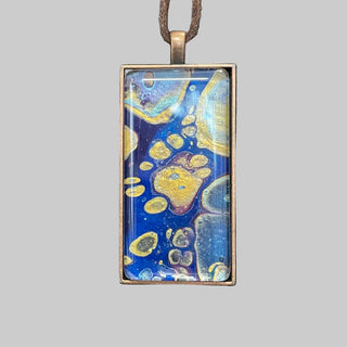 Linda Campbell - Pendant - long rectangle on suede cord -  - Jewellery - McMillan Arts Centre & MAC Box Office