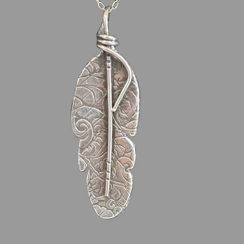 Ethan Taylor Designs - Pendant - Sterling Silver, Feather -  - Jewellery - McMillan Arts Centre & MAC Box Office