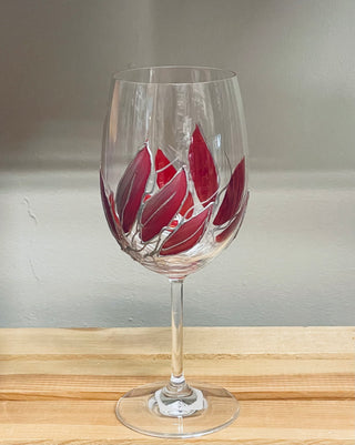 Lori Schiersmann - Wine Glass - Red/Silver -  - Glass Art - McMillan Arts Centre & MAC Box Office