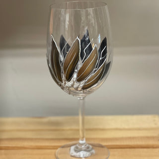 Lori Schiersmann - Wine Glass - Black/Copper/Silver -  - Glass Art - McMillan Arts Centre & MAC Box Office
