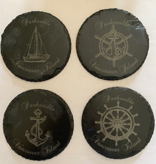 Colin Parker - Slate coaster - Parksville, Vancouver Island -  -  - McMillan Arts Centre & MAC Box Office