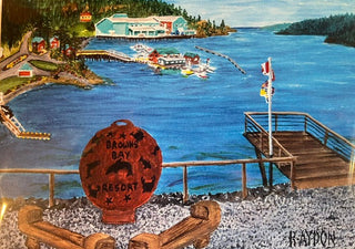 Robert Ayden - Card - Browns Bay and passage view