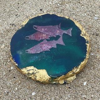 Christopher Smith - Glass Salmon Egg (C) -  - Glass Art - McMillan Arts Centre & MAC Box Office