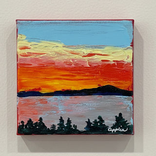 Evelyn Applin - Acrylic Painting -"Tangerine Dreams" 6" x 6" -  - Acrylic - McMillan Arts Centre & MAC Box Office