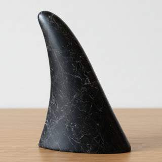 Ian Howie - Carving - Orca Dorsal Fin - 8" tall - Carmanah Black Marble, Franklin River Valley -  - Carving - McMillan Arts Centre & MAC Box Office
