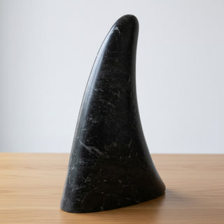 Ian Howie - Carving - Orca Dorsal Fin - 6" tall - Carmanah Black Marble, Franklin River Valley -  - Carving - McMillan Arts Centre & MAC Box Office