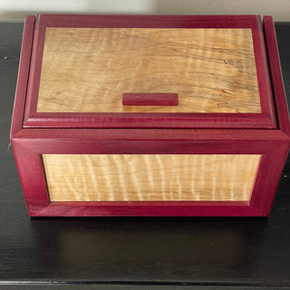Gary Clark - Wood - Jewellery Box - Purple Heart & Curly Maple -10" x 6" x 6" -  - Wood - McMillan Arts Centre & MAC Box Office