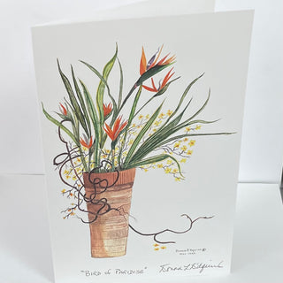 Donna D'Aquino - Card - "Bird of Paradise" oversized card  5.5" x 8.5" -  - Card - McMillan Arts Centre & MAC Box Office