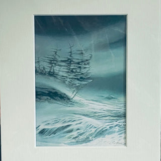 Ice Bear - Matted print - Stormy weather  8"x 10" -  - Art Print - McMillan Arts Centre & MAC Box Office