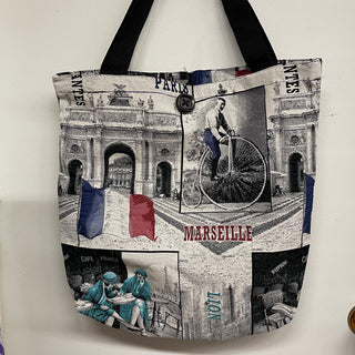Ani Macgillivary - Tote - French cities - 18"long  x 17"wide x  4"deep -  - Textile - McMillan Arts Centre & MAC Box Office