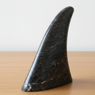 Ian Howie - Carving - Orca Dorsal Fin - 8" tall - Carmanah Black Marble, Franklin River Valley -  - Carving - McMillan Arts Centre & MAC Box Office