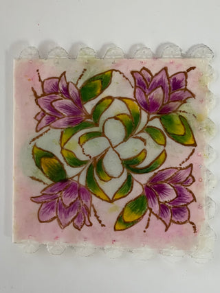 Penny Marshall - Card-  Purple Flowers -  - Card - McMillan Arts Centre & MAC Box Office